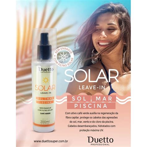 Leave In Com Proteção Solar - Leave - In Proteção Solar Duetto Professional 200ml | Loja Duetto Super