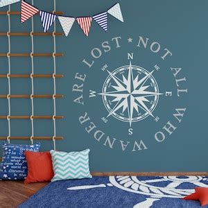 Compass Rose WALL DECAL Nautical Beach Decor Wall Beach Decor not All ...