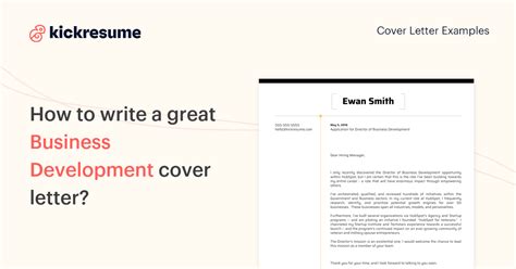 Business Development Cover Letter Samples And Examples 2024 Kickresume