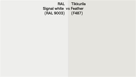 Ral Signal White Ral Vs Tikkurila Feather F Side By Side