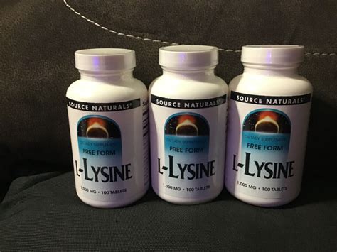 Source Naturals L Lysine Free Form Mg Tablets Each