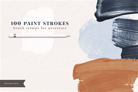 Paint Strokes Stamps For Procreate Design Cuts