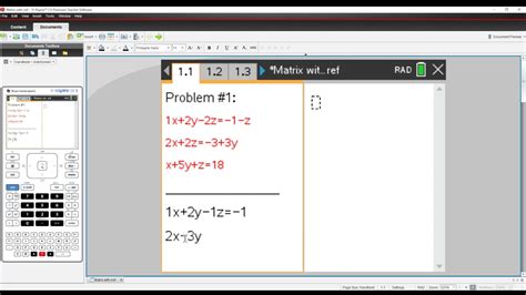 Solving Systems Of Equations Using Ti Nspire With Reduced Row Echelon