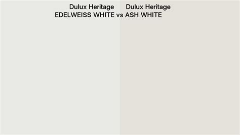 Dulux Heritage Edelweiss White Vs Ash White Side By Side Comparison