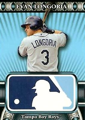 Topps Logoman Hta Evan Longoria Tampa Bay Rays Ebay