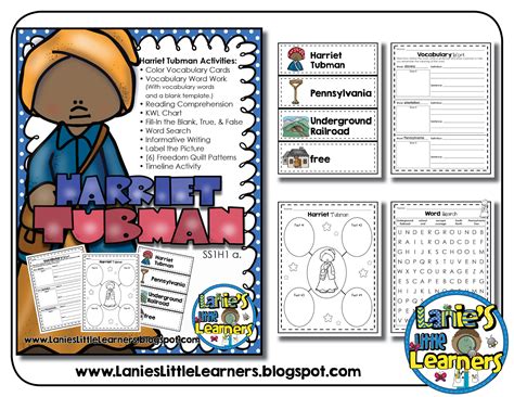 Harriet Tubman Activities For First Grade