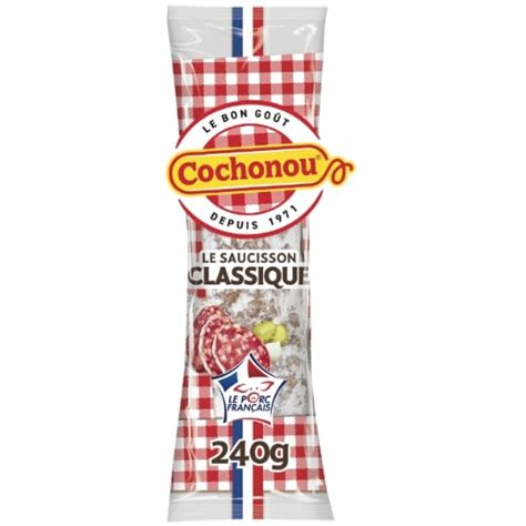 Saucisson Sec Pur Porc Cochonou Le Saucisson De G Prix Carrefour