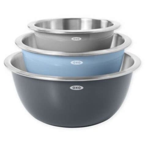 OXO Stainless Steel Mixing Bowl Set, 3 pc - Harris Teeter