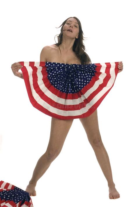 Naked American Patriot With Flag Stock Photo Image Of Patriot