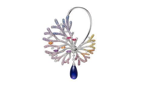 Mikimoto Sea Anemone High Jewellery Earring In White Gold Tanzanite