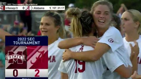 Alabama Vs Mississippi Sec Tournament College Soccer Highlights