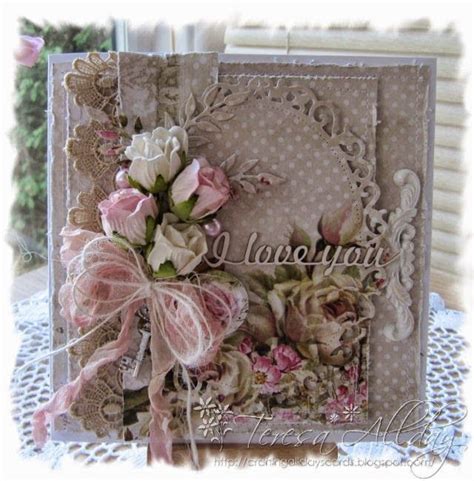 Craftingallday Creations Cards Handmade Vintage Cards Shabby Chic