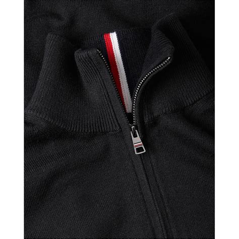 Tommy Hilfiger Pima Org Ctn Cashmere Zip Mock Men Jumpers Flannels