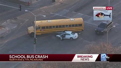 2 Hospitalized After Crash Involving School Bus