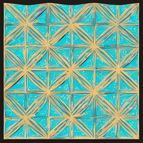 Teal Geometric Painting · Creative Fabrica