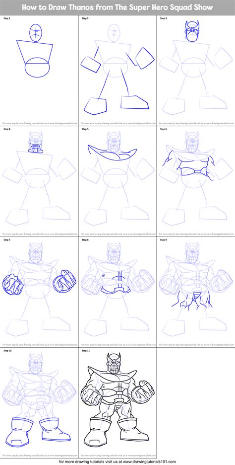 How to Draw Thanos from The Super Hero Squad Show printable step by ...