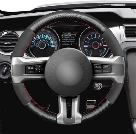 Loncky Custom Fit Oem Genuine Leather Alcantara Suede Carbon Fiber Car Steering Wheel Cover For