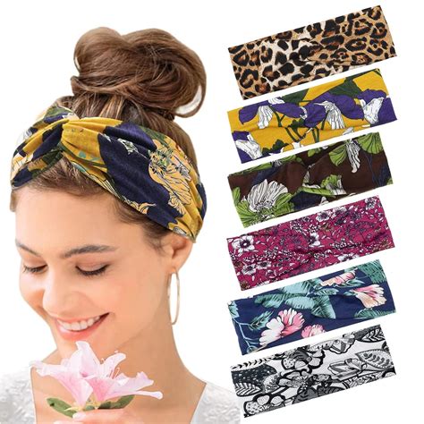 Haarb Nder Damen Breite Elastische Weiche Pcs Sommer Boho Stirnband