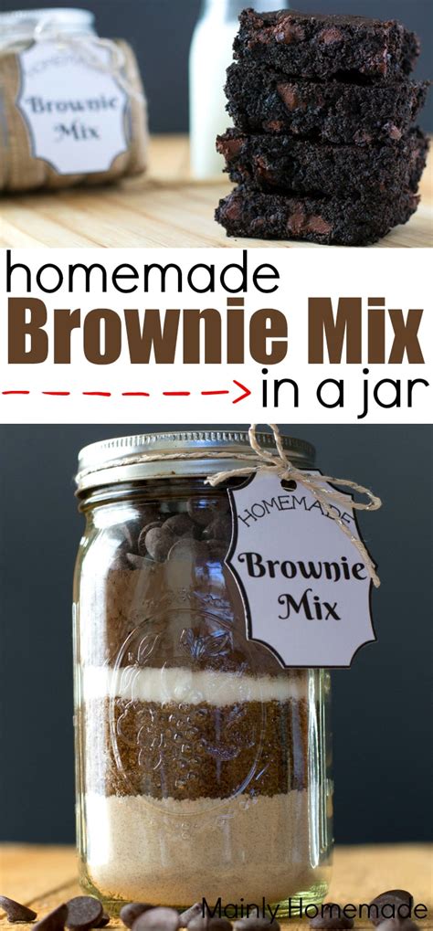 Easy Homemade Brownie Mix In A Jar Mainly Homemade