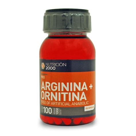 Arginina Ornitina 100 Cápsulas 1000 mg La Panza es Primero