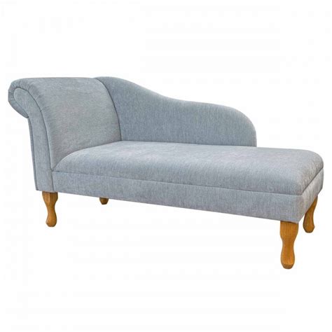 Medium Chaise Longue In A Manhattan Ice Marl Velvet Fabric Beaumont