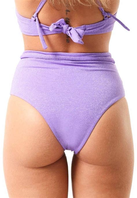 Calcinha De Biqu Ni Avulso Hot Pants Cinto Shine Lavanda Roxo