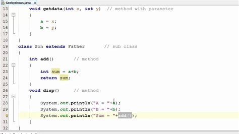 105 Single Inheritance In Java Programming Hindi Youtube