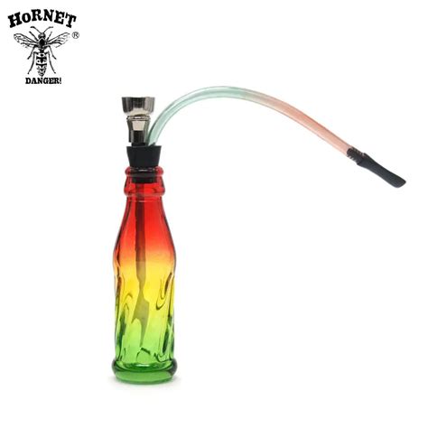 Reggae Color Jamaica Glass Bottle Smoking Pipe Tobacco Pipe Water Pipe