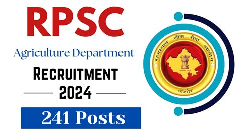 RPSC Agriculture Department Recruitment 2024 For 241 Posts