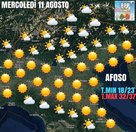 Mercoled Agosto Prosegue La Fase Anticiclonica Subtropicale Caldo