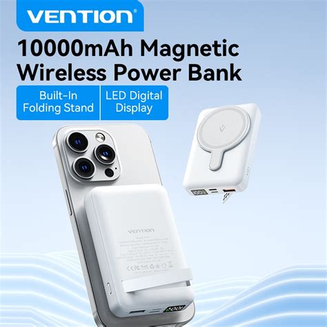 Vention 10000mAh PowerBank Magnetic Wireless Power Bank Lightning USB C