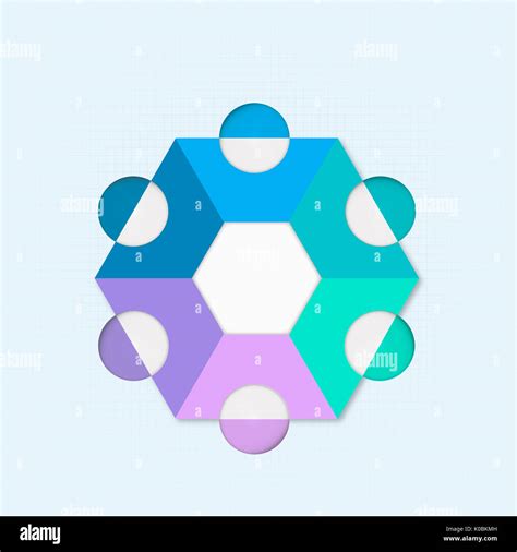 Infographic diagrams of hexagon and circles Stock Photo - Alamy