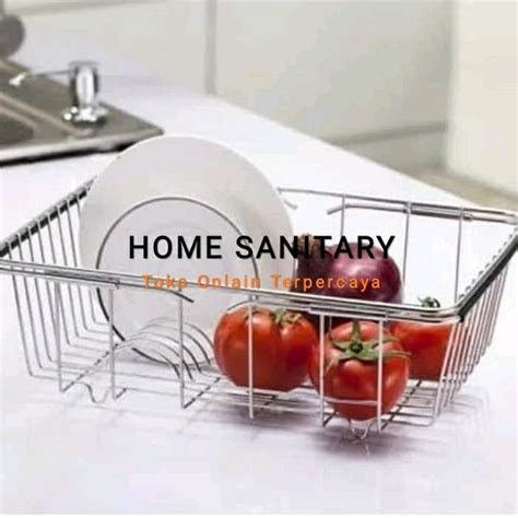 Jual Keranjang Tirisan Kitchen Sink Rak Sayur Tatakan Bak Cuci Piring