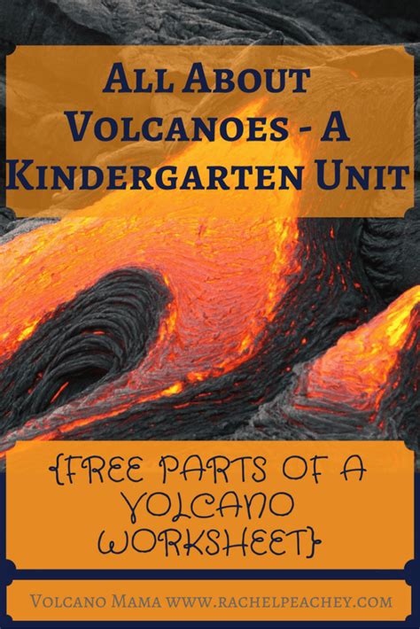 All About Volcanoes - A Kindergarten Unit {FREE PARTS OF A VOLCANO ...