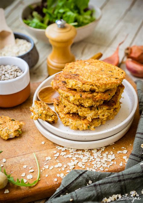 Galettes de flocons d avoine aux légumes végétarienne