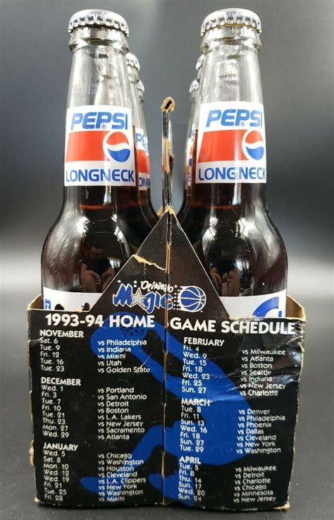 Pepsi Cola Longneck 1992 93 Collector S Edition Shaq Attaq Paq 6 Pack Bottles 4612234399