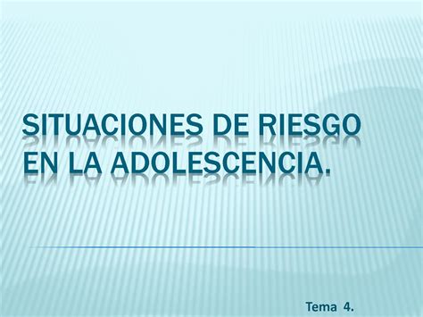 Solution Situaciones De Riesgo En La Adolescencia Studypool