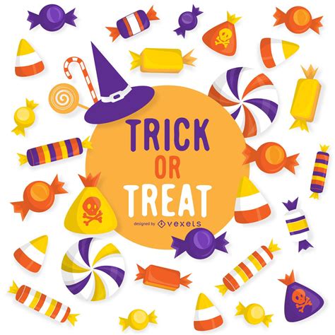 Halloween Trick Or Treat Design Vector Download