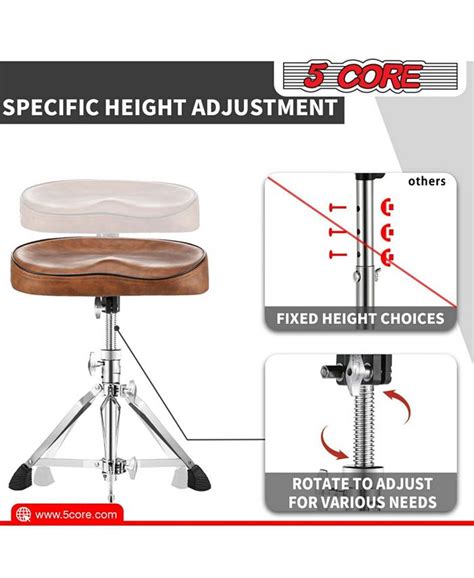 5 Core Drum Throne Thick Padded Comfortable Guitar Stool With Memory