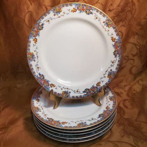 Antique Haviland Limoges Paisley Luncheon Plates Schleiger Ebay