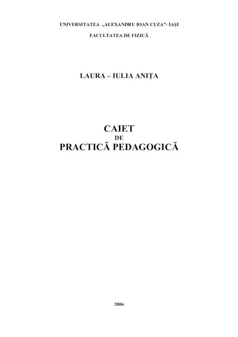 PDF Practica Pedagogica Caiet Practica DOKUMEN TIPS