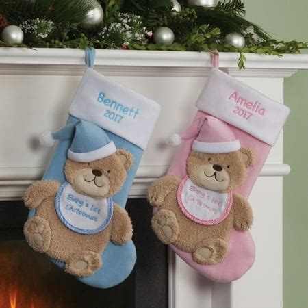 Baby Boy's or Girl's 1st Christmas Personalized Christmas Stocking ...