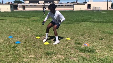 Football Drills Ball Skills And Defensive Back Footwork Youtube