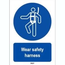 820563 ISO 7010 Sign Wear Safety Harness MarkerTech UK