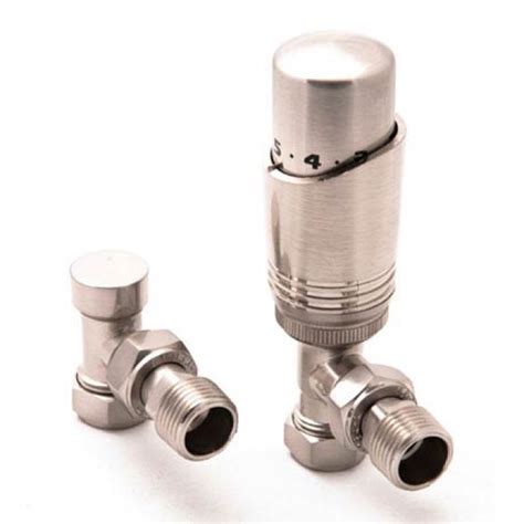 Reina Modal Trv Brushed Angled Radiator Valves Accessories