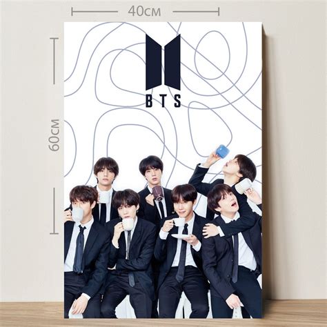 Bts With Cups Digital Poster Wall Art Print Instant Etsy