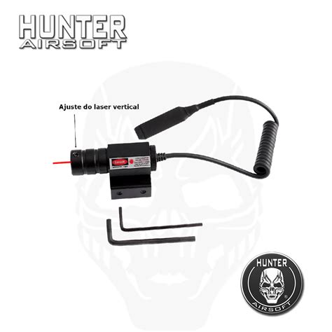 Mira Laser Acionador Trilho Picatinny Mm Mm Mm Hunter Airsoft