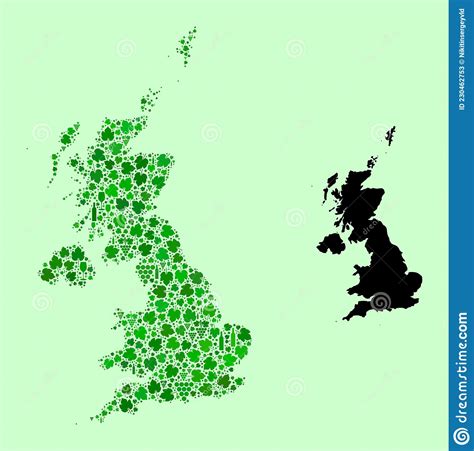 Mapa Do Reino Unido Colagem De Vinhos E Uvas Ilustração do Vetor