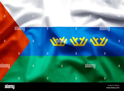 Tyumen Stylish Waving And Closeup Flag Illustration Perfect For