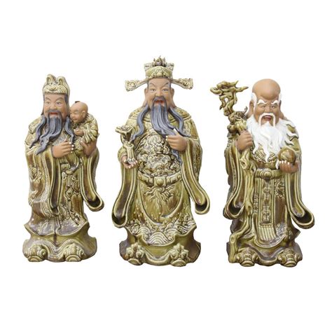 Phuc Loc Tho porcelain statue of antique enamel is 60cm high | Shopee ...